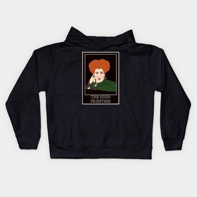 Winnifred Sanderson - The High Priestess Tarot Card Kids Hoodie by Made By Meg